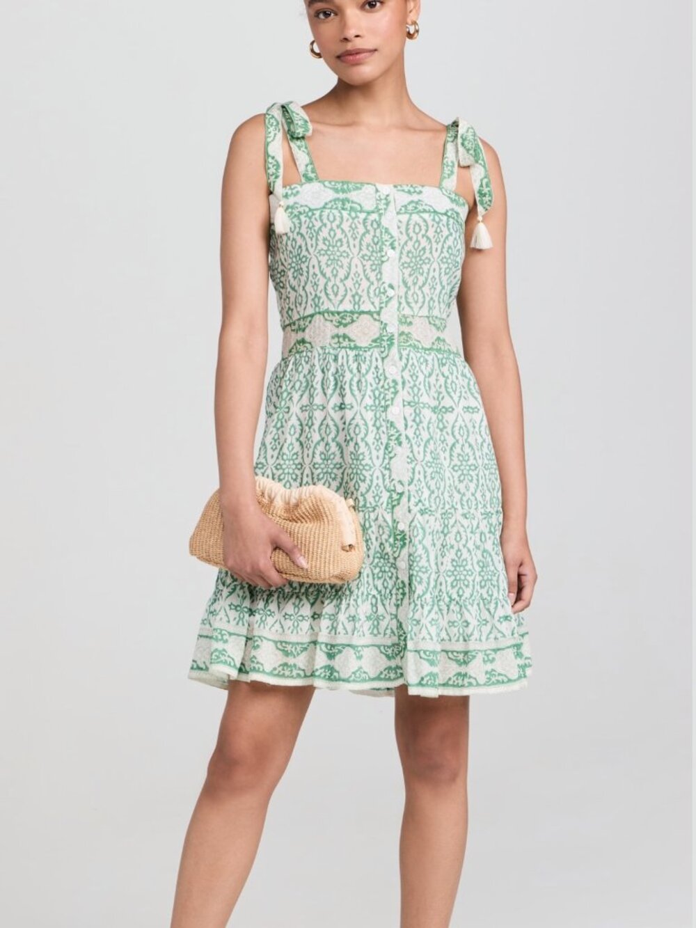 Bell Hillary Mini Dress in Green Print